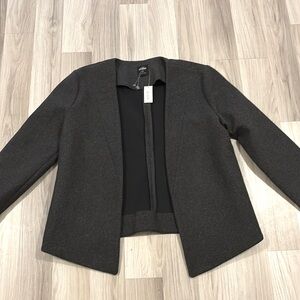 Kate Spade Saturday Behind‎ The Scenes Gray Wool Blend Blazer Jacket Size L